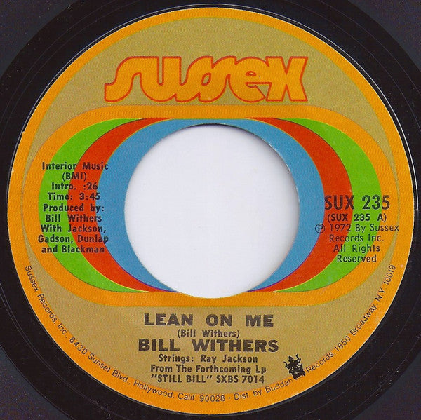 Bill Withers Groovy 45 Coaster - Lean On Me