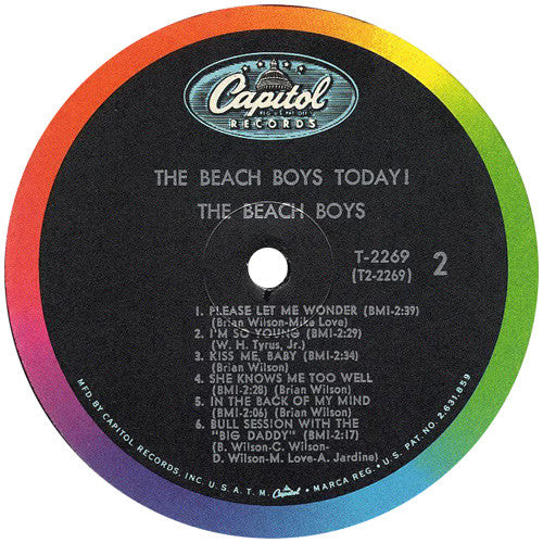 The Beach Boys Groovy lp Coaster - The Beach Boys Today!