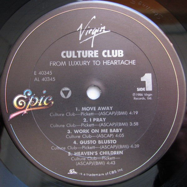 Culture Club Groovy lp Coaster - From Luxury To Heartache