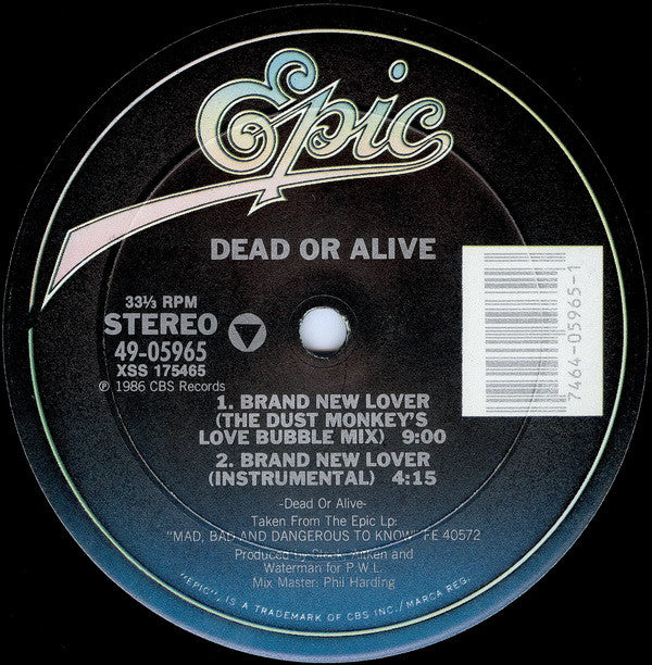 Dead Or Alive Groovy lp Coaster - Brand New Lover
