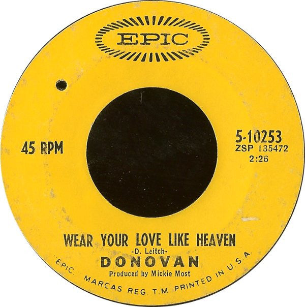 Donovan Groovy 45 Coaster - Wear Your Love Like Heaven