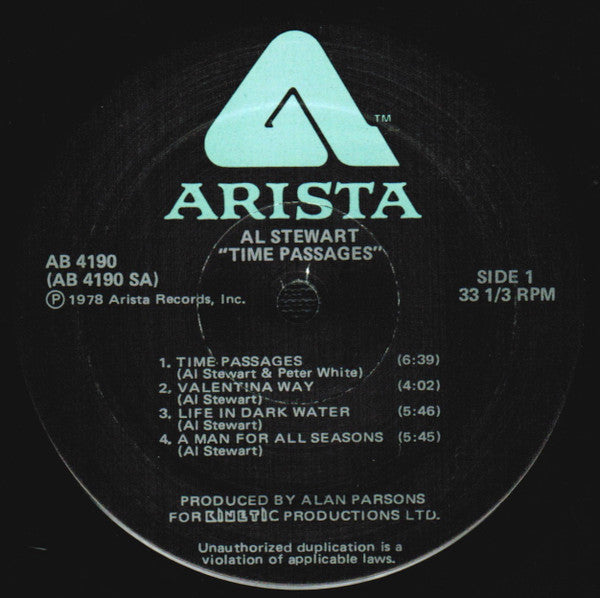 Al Stewart Groovy Coaster - Time Passages (Side 1)