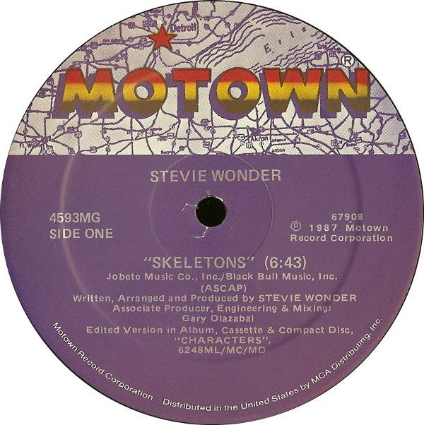 Stevie Wonder Groovy 12" Coaster - Skeletons