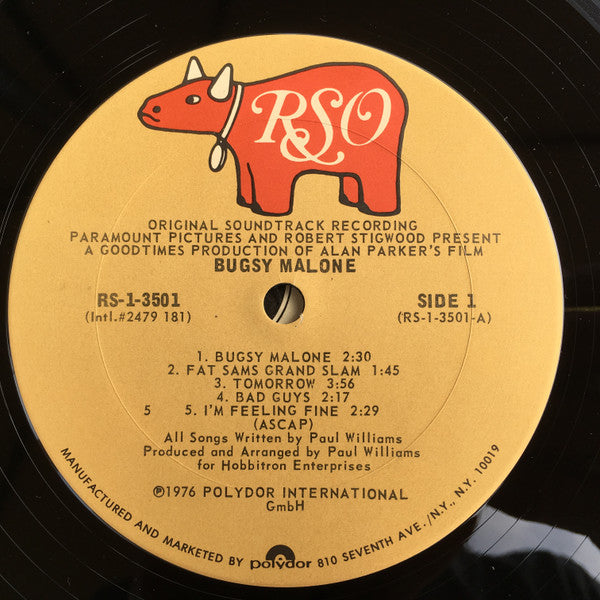 Paul Williams Groovy lp Coaster - Bugsy Malone (Original Soundtrack Recording)