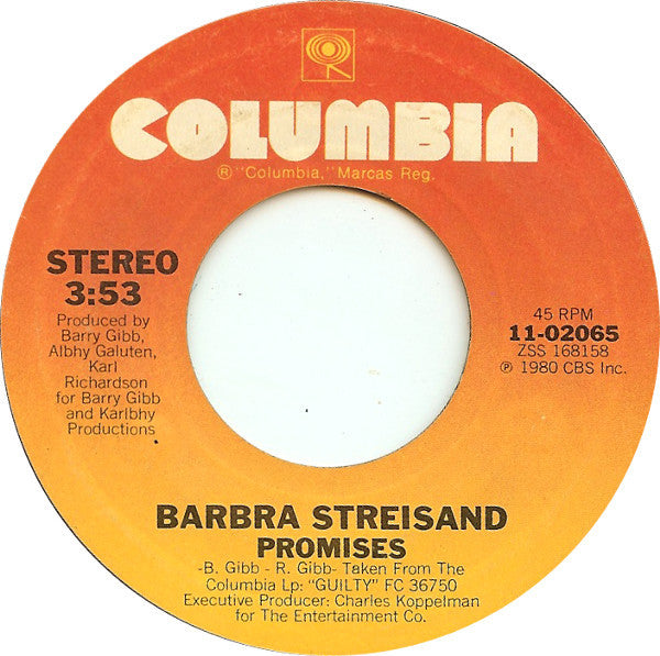 Barbra Streisand Groovy 45 Coaster - Promises