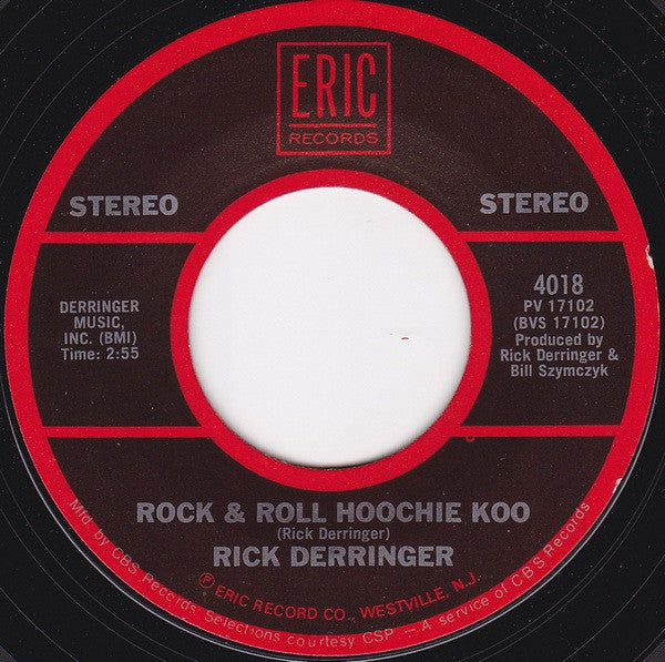Rick Derringer Groovy 45 Coaster - Rock & Roll Hoochie Koo