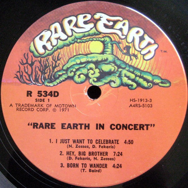 Rare Earth Groovy lp Coaster - Rare Earth In Concert