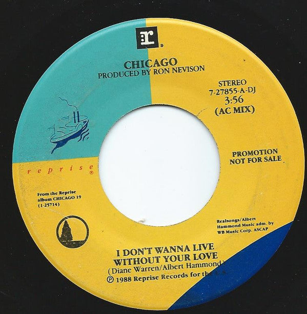 Chicago Groovy 45 Coaster - I Don't Wanna Live Without Your Love