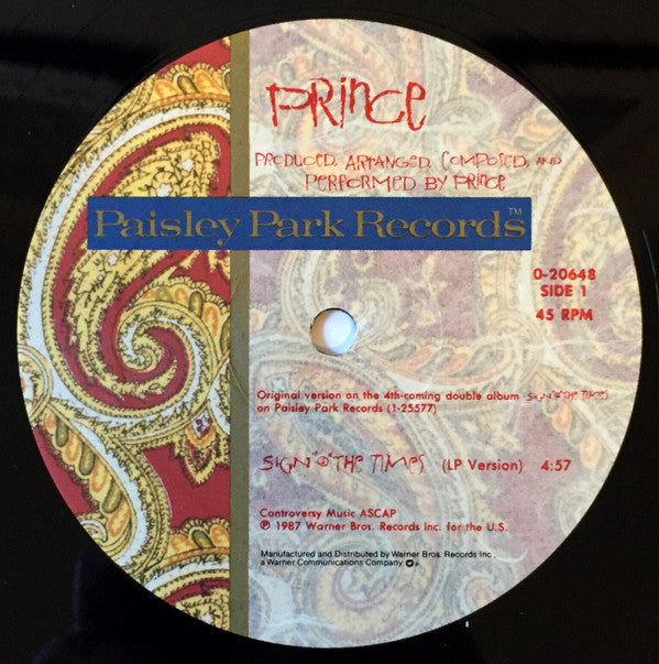 Prince Groovy 12" Coaster - Sign "O" The Times