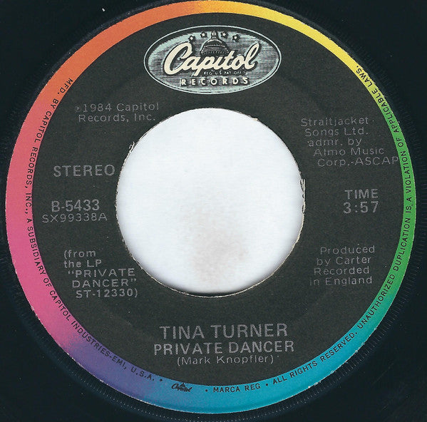 Tina Turner Groovy 45 Coaster - Private Dancer