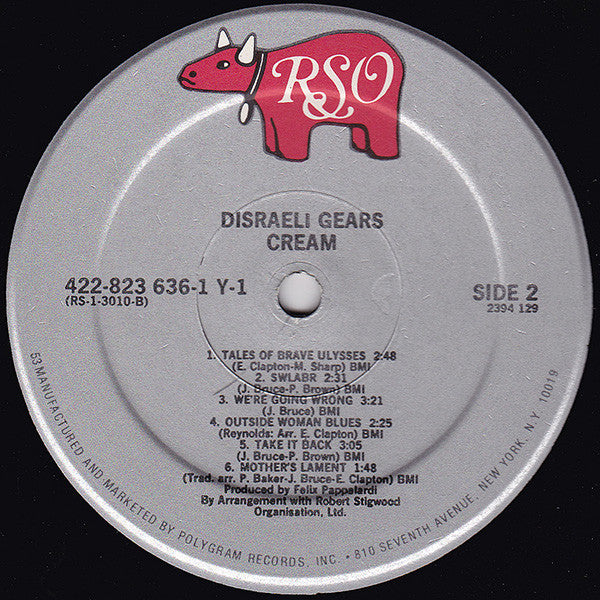 Cream Groovy lp Coaster - Disraeli Gears