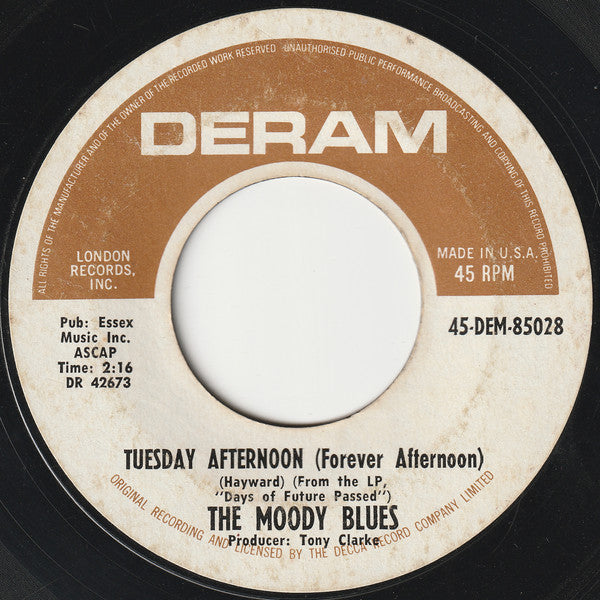 The Moody Blues Groovy 45 Coaster - Tuesday Afternoon (Forever Afternoon)