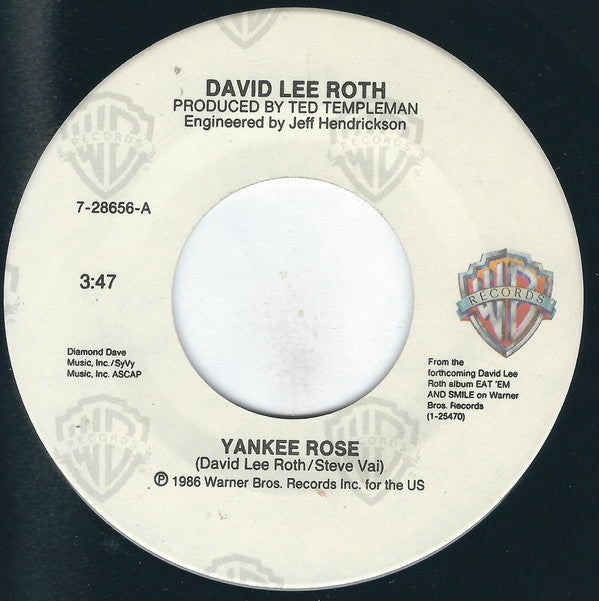 David Lee Roth (Van Halen) Groovy 45 Coaster - Yankee Rose