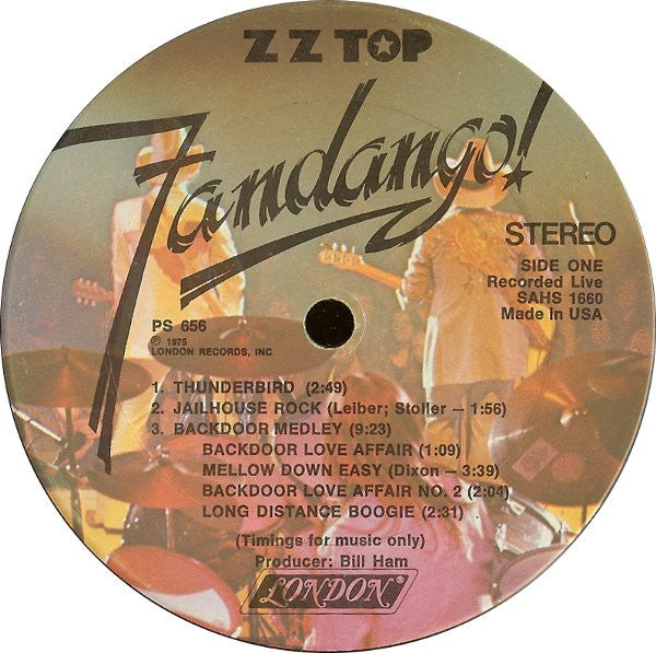 ZZ Top Groovy lp Coaster - Fandango!