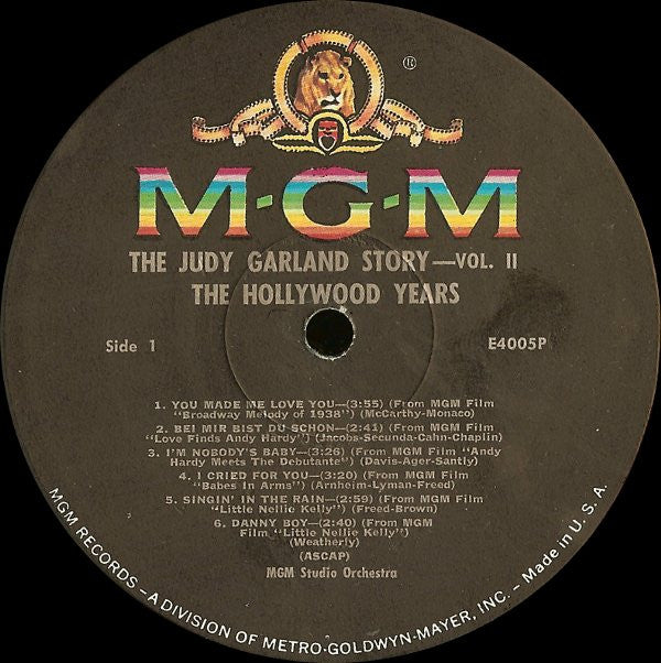 Judy Garland Groovy Coaster - The Judy Garland Story Vol. 2 (Side 1) The Hollywood Years!