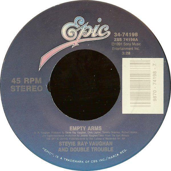 Stevie Ray Vaughan & Double Trouble Groovy 45 Coaster - Empty Arms / Wham