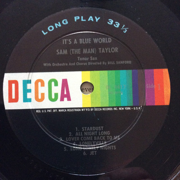 Sam Taylor Groovy lp Coaster - It's A Blue World