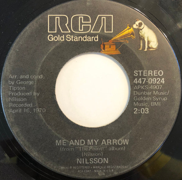 Harry Nilsson Groovy 45 Coaster - Me And My Arrow