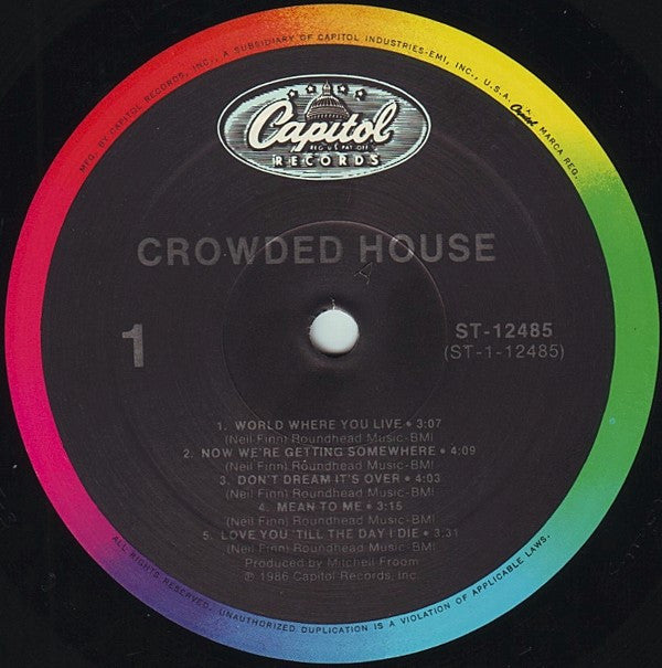 Crowded House Groovy lp Coaster - Crowded House