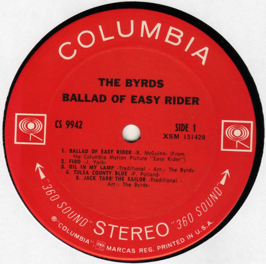 The Byrds Groovy lp Coaster - Ballad Of Easy Rider