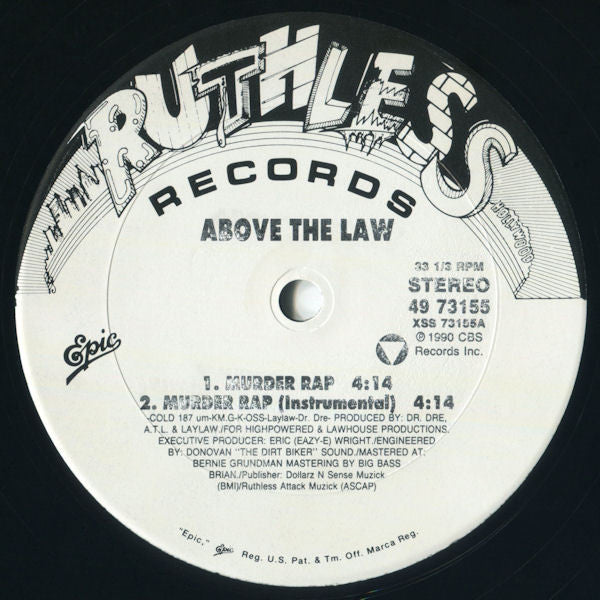 Above The Law Groovy 12" Coaster - Murder Rap