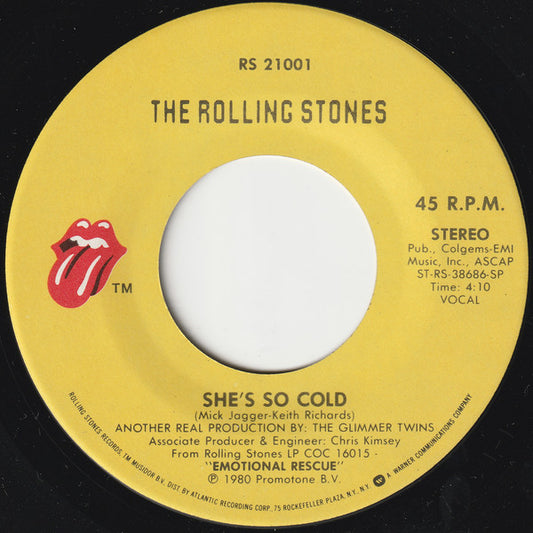 The Rolling Stones Groovy 45 Coaster - She's So Cold