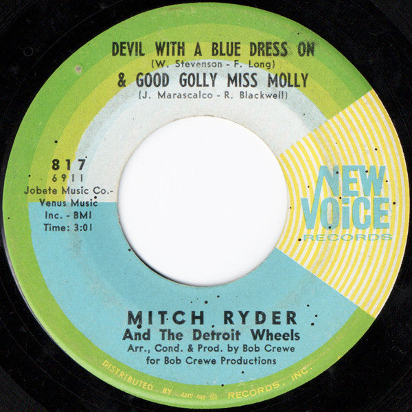 Mitch Ryder & The Detroit Wheels Groovy Coaster - Devil With A Blue Dress On & Good Golly Miss Molly