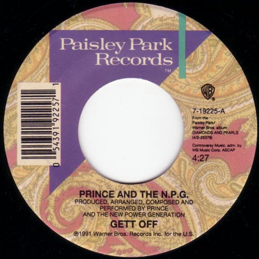 Prince Groovy 45 Coaster - Gett Off