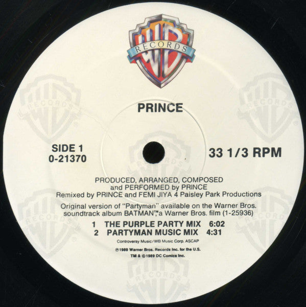 Prince Groovy Coaster - Partyman (Side 1)