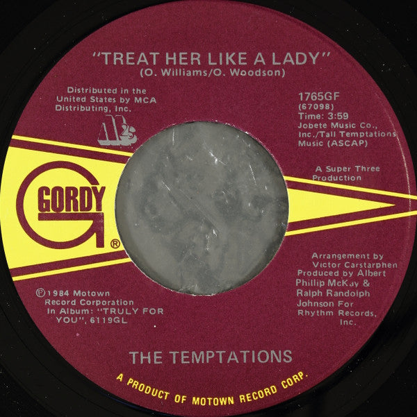 The Temptations Groovy 45 Coaster - Treat Her Like A Lady