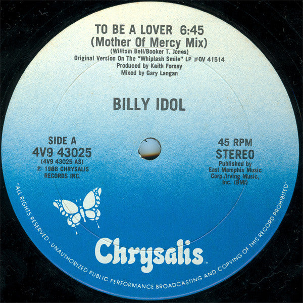 Billy Idol Groovy Coaster - To Be A Lover (Side A)