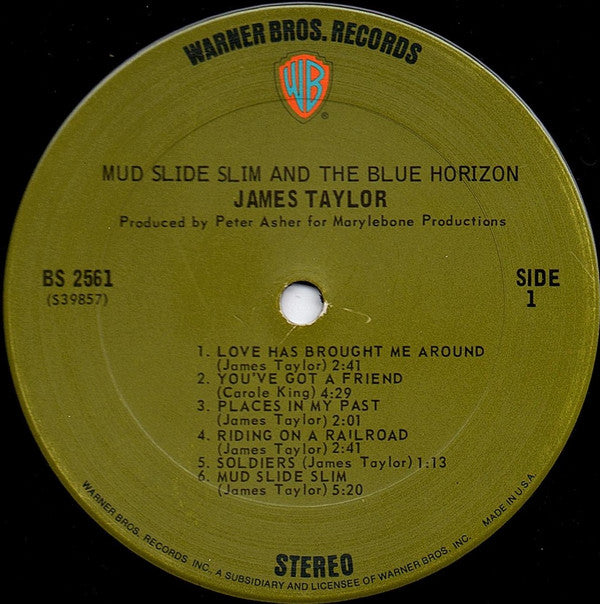 James Taylor Groovy Coaster - Mud Slide Slim And The Blue Horizon (Side 1)