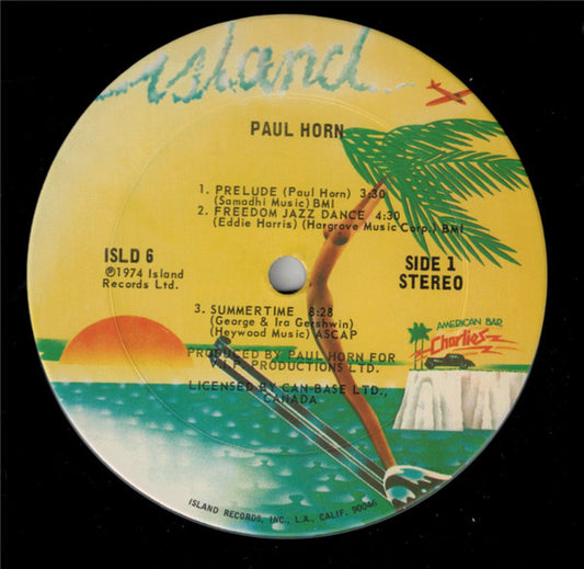 Paul Horn Groovy lp Coaster - A Special Edition