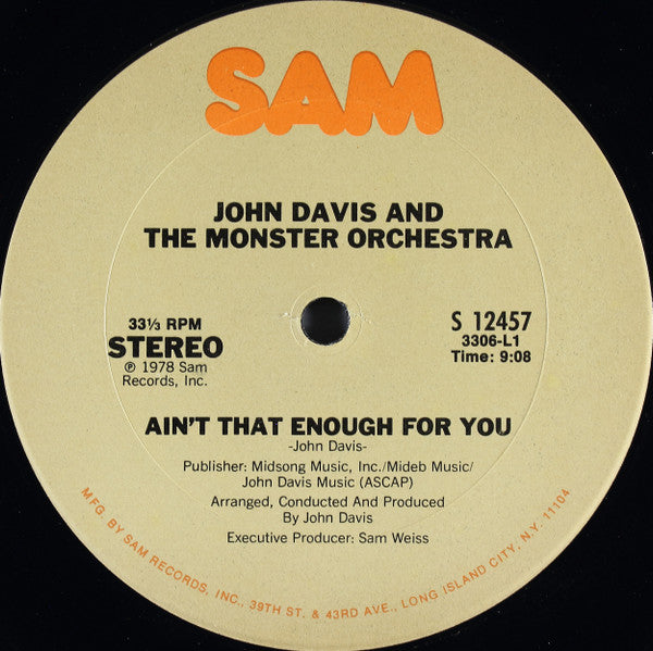 John Davis & The Monster Orchestra Groovy Coaster - Ain't That Enough For You