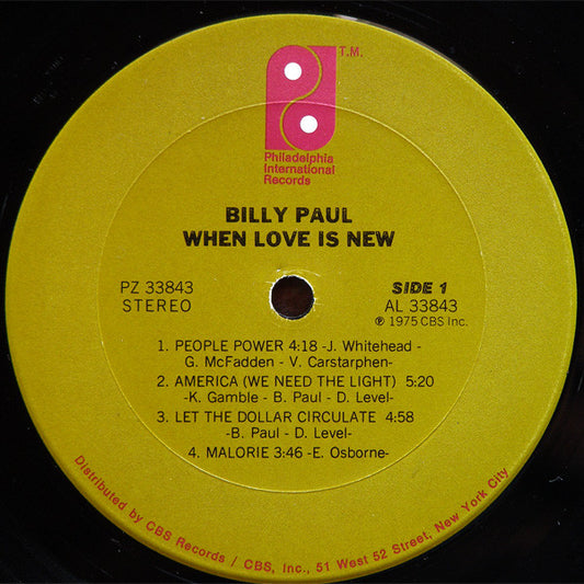 Billy Paul Groovy Coaster - When Love Is New