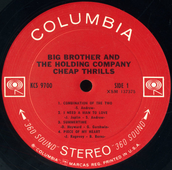 Big Brother & The Holding Company Groovy Coaster - Cheap Thrills (Side 1)