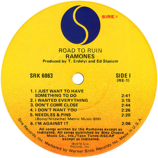 Ramones Groovy Coaster - Road To Ruin (Side 1)