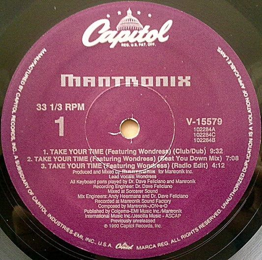 Mantronix Groovy Coaster - Take Your Time