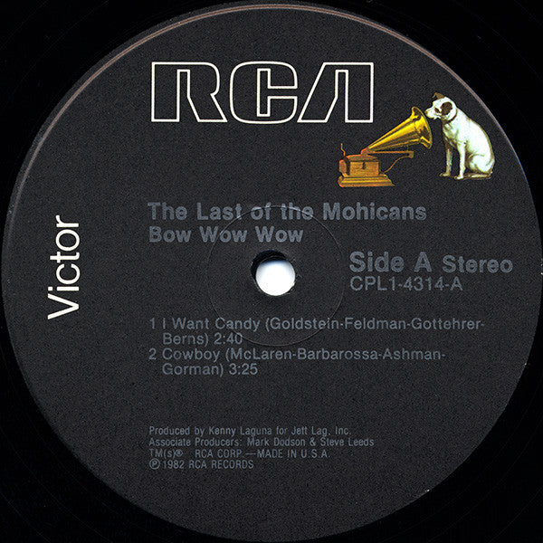 Bow Wow Wow Groovy 12" Coaster - The Last Of The Mohicans