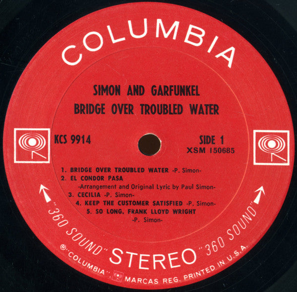 Simon & Garfunkel Groovy Coaster - Bridge Over Troubled Water (Side 1)