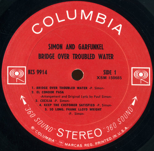 Simon & Garfunkel Groovy Coaster - Bridge Over Troubled Water (Side 1)