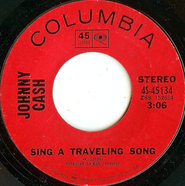 Johnny Cash Groovy 45 Coaster - Sing A Traveling Song