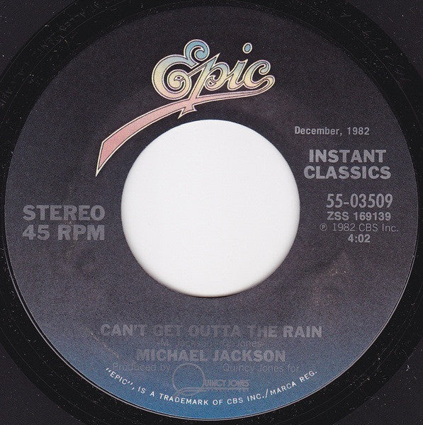 Michael Jackson Groovy 45 Coaster - Can't Get Outta The Rain