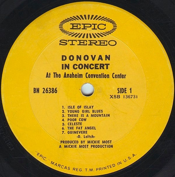 Donovan Groovy Coaster - Donovan In Concert (Side 1)