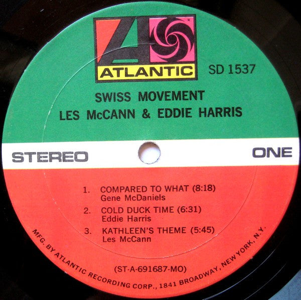 Les McCann Groovy lp Coaster - Swiss Movement