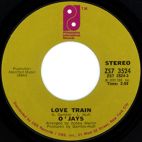 The O'Jays Groovy 45 Coaster - Love Train