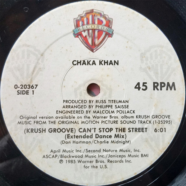 Chaka Khan Groovy Coaster - (Krush Groove) Can't Stop The Street (Side 1)