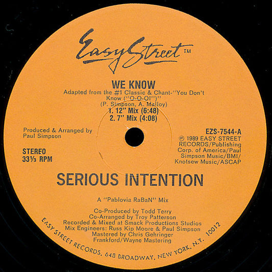 Serious Intention Groovy Coaster - We Know