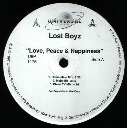 Lost Boyz Groovy Coaster - Love, Peace & Nappiness