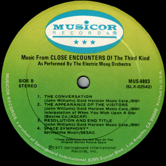 The Electric Moog Orchestra Groovy lp Coaster - Music From Close Encounters Of The Third Kind